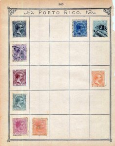 Canada S.America Caribbean P.Rico Early M&U on Old Pages(90+Items)(Mzt389 