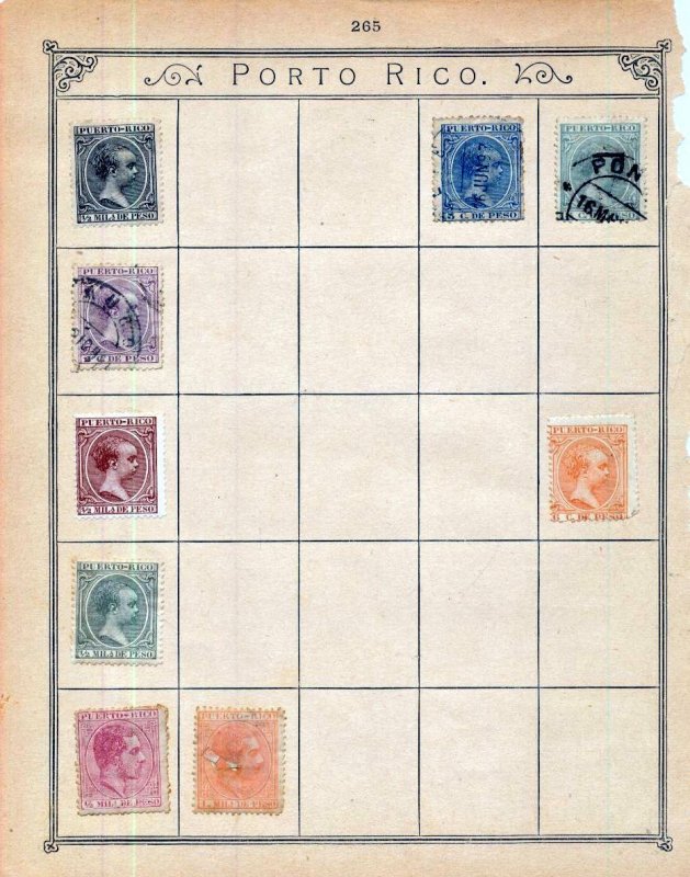 Canada S.America Caribbean P.Rico Early M&U on Old Pages(90+Items)(Mzt389 