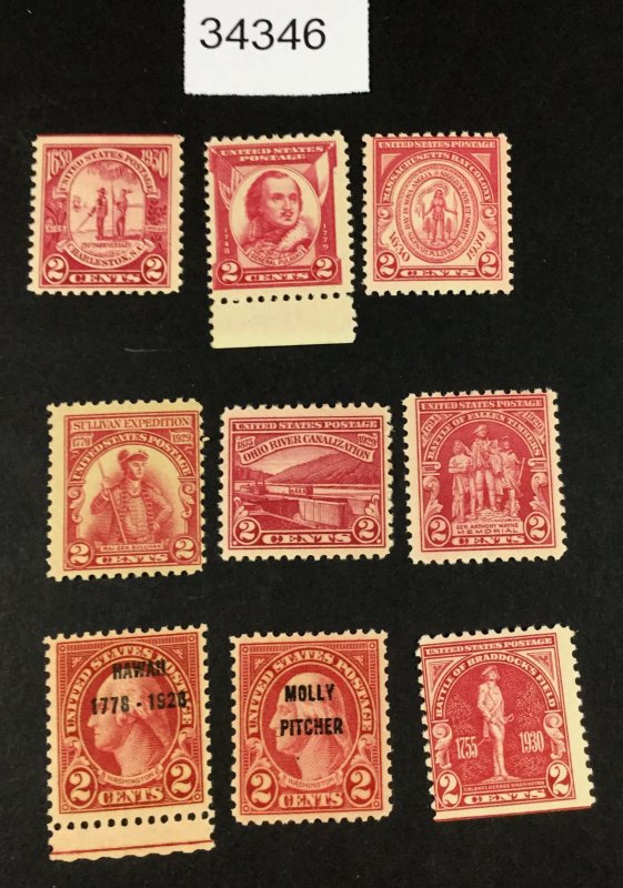 MOMEN: US STAMPS #2c REDS MINT OG NH LOT #34346