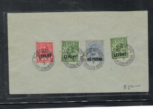 BRITISH LEVANT POSTAL HISTORY 1913 UNSENT COVER VFU    PP0716H