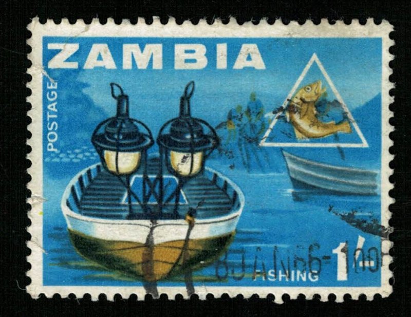 Fishing, 1/-, Zambia (Т-6417)