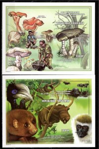 Togo 1997 MNH Sc 1829-30 IMPERFORATE souvenir sheets