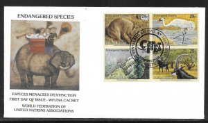 United Nations NY 623a 1993 Endangered Species WFUNA Cachet FDC First Day Cover