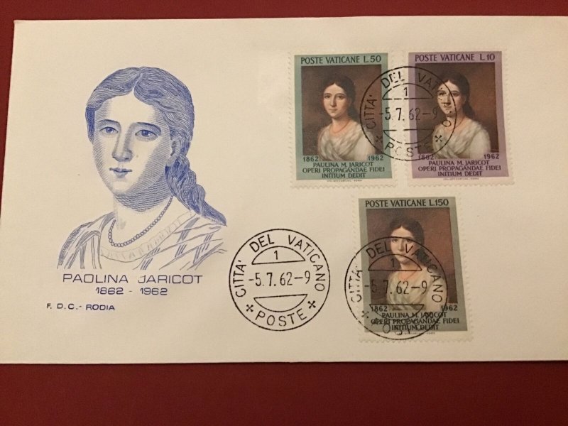 Vatican 1962 Paolina  Jaricot First Day Cover   Postal Cover R42347