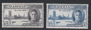 Gambia # 144-145, Peace Issue, Mint Hinged