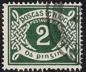 Ireland - 1941 - Scott #J8 - used - Numeral Celtic Knot