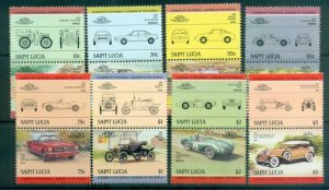 St Lucia 1984 LOW Cars pairs MUH lot80018