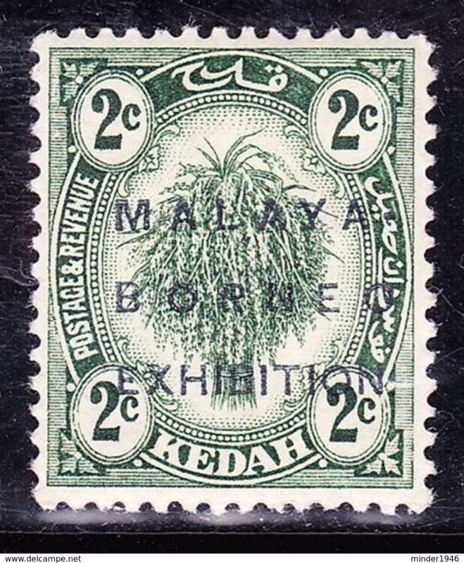 MALAYA KEDAH 1922 2c Green Malaya-Borneo Exh. ovpt. 'No Stop' SG 41f MNH CV£48