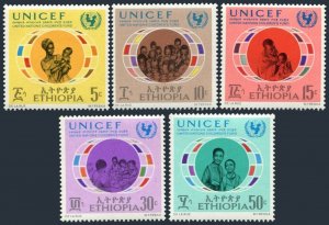 Ethiopia 604-608,MNH.Michel 688-692. UNICEF,25th Ann.1971.Family.