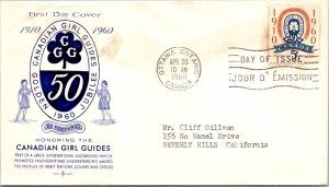 Canada 1960 FDC - Canadian Girl Guides - Ottawa, Ontario - J3834