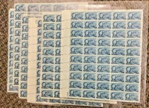 933 Franklin D Roosevelt   Lot of 6 sheets MNH 5 c sheet of 50   1946