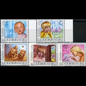 LUXEMBOURG 1984 - Scott# B347-51 Children Set of 5 NH