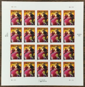 3203    Cinco de Mayo  MNH 32 cent sheet of 20 FV $6.40  1998