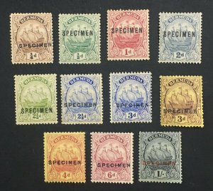 MOMEN: BERMUDA SG #77s-79s,80s-87s SPECIMEN 1922-34 MINT OG H LOT #61524