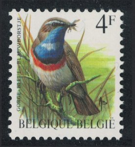 Belgium Bluethroat Bird Buzin 'Gorge-bleue' 4f Typo paper 1989 MNH SC#1222