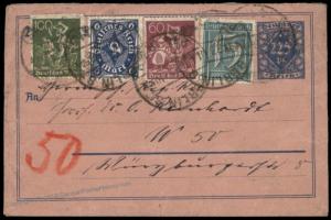 Germany 1923 Berlin Inflation Rohrpost Pneumatic Stationery Cover 82653