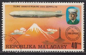 Fr Madagascar 545 CTO 1976 Count Zeppelin and LZ-127