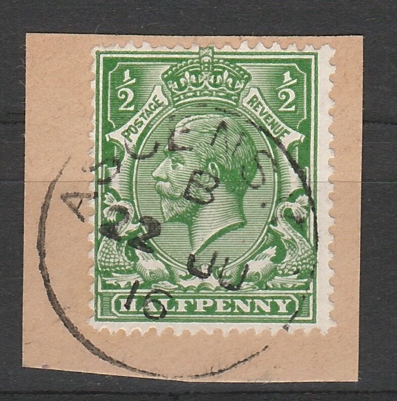 ASCENSION 1912 KGV GREAT BRITAIN 1/2D WITH ASCENSION POSTMARK