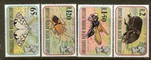 British Indian Ocean Territory, Scott #86-89; Insects, MNH