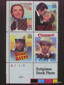 BOBPLATES #2445-8 Classic Films Plate F-VF MNH SCV=$5.5 ~See Details for #s/Pos