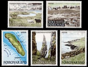 Faroe Islands #161-165 Fa156-160 MNH CV$6.65