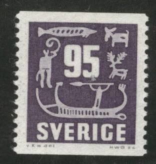 SWEDEN Scott 655 MNH** 1967 95o coil CV$3