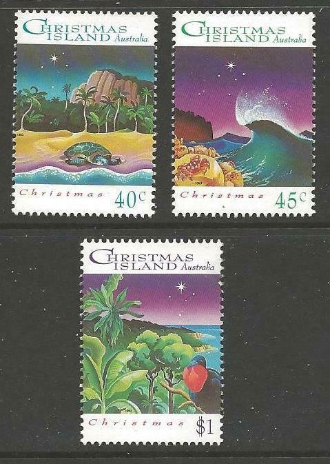 CHRISTMAS ISLAND SG382/4 1993 CHRISTMAS MNH