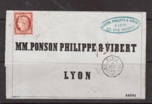 France #9 (Y & T #6) Used On Pre Printed Folded Cover