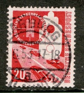 1953 Germany Sc #700 - Highway design with automobiles. Used CDS cancel Cv $8