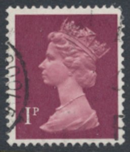 GB 1p Machin  SG X846 Used  AOP  SC# MH23  see scans