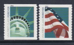 4488-89 Statue of Liberty and Flag MNH