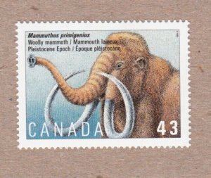 PREHISTORIC ANIMALS * MAMMUTHUS PRIMIGENIUS * Canada HF MNH 1994 #1532i