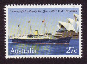 Australia 1983 Sc#868 27c Britannia, Sydney Opera UNUSED.