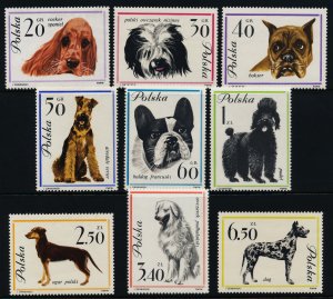 POLAND  1115-23 Dogs   Set 9   Mint NH OG VF