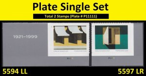 US 5594 5597 Emilio Sanchez F plate single set 2 MNH 2021