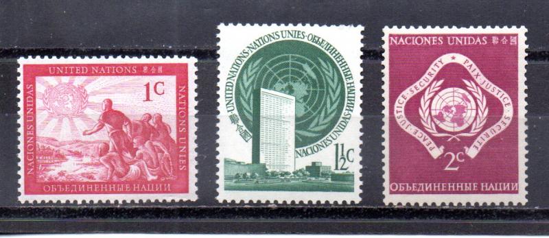 United Nations - New York  1-3 MNH