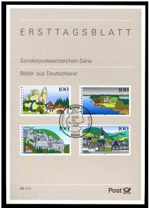 Germany 1995 Scott 1800-1803 (4) - ETB 25/1995 - Scenic View