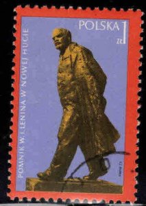 Poland Scott 1969 Used CTO Lenin statue favor canceled on various corners