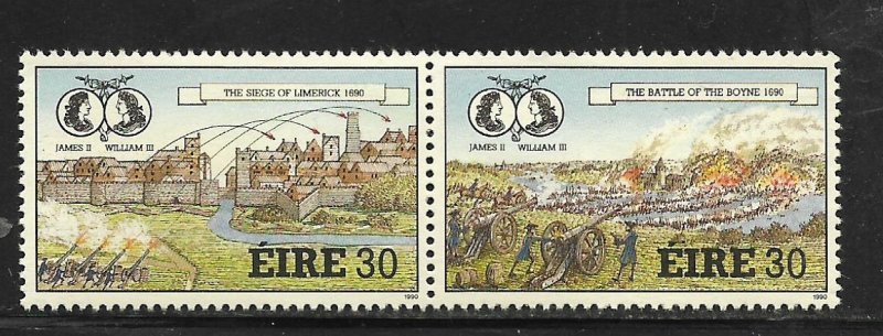 IRELAND, 802A, MNH, PAIR, JAMES II & WILLIAM II