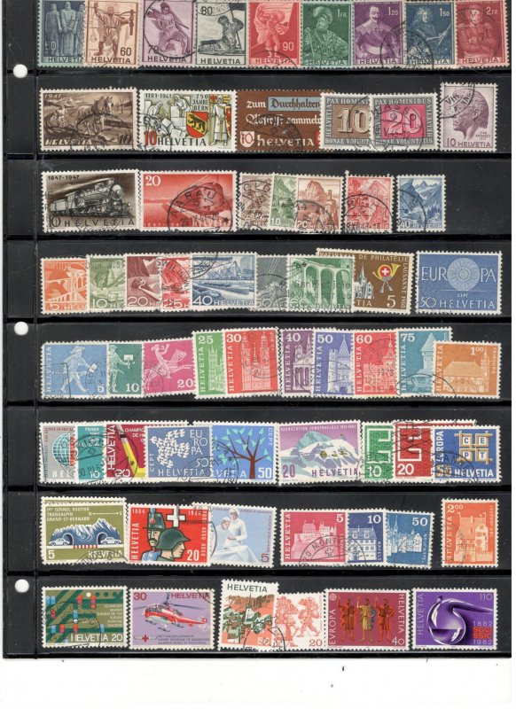 SWITZERLAND COLLECTION ON STOCK SHEETS