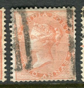 INDIA; 1860s early classic QV issue used 2a. value,