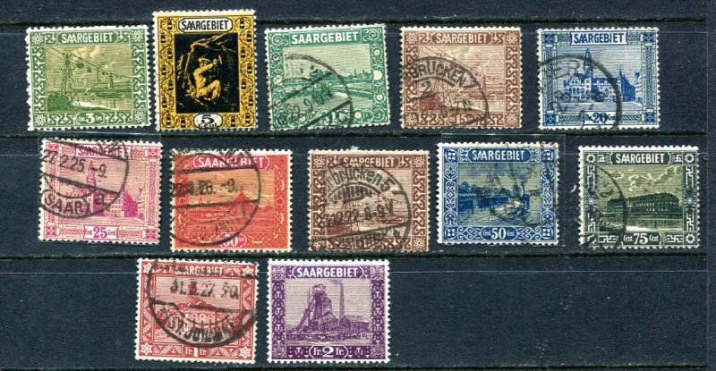 Germany SAARGEBIET 1922 MI 84-95 Used  2 st MH 7928