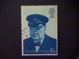 Great Britain, Scott #728, used (o), 1974, Churchill in 1942, 4½p
