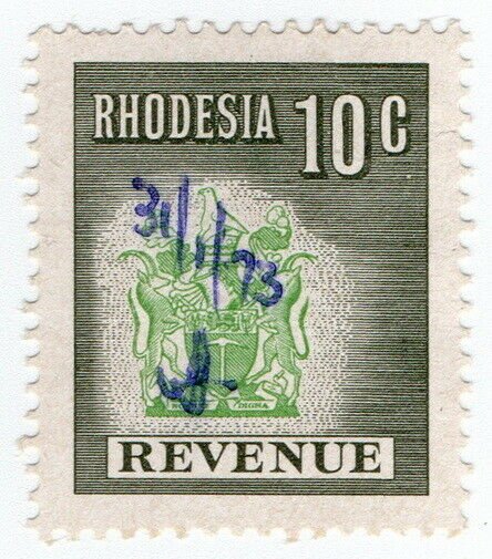 (I.B) Rhodesia Revenue: Duty Stamp 10c (1970)