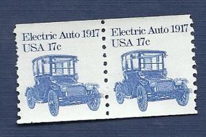 1906 17c Electric Car coil pair VF/MNH/OG