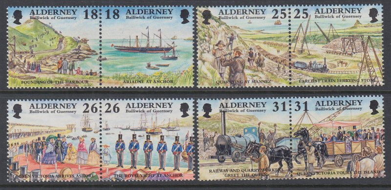 Alderney 106-113a MNH VF