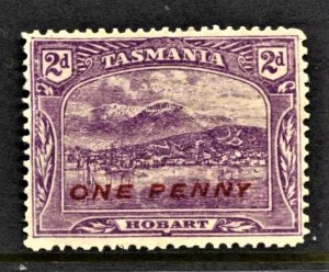 STAMP STATION PERTH Tasmania #117 Hobart Surcharge Wmk.13 MNG CV$3.00