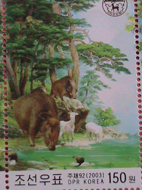 KOREA STAMPS: 2003-SC#4309  KOREA WILD ANIMALS-MNH STAMP SHEET MNH