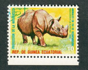 Equatorial Guinea Rhino Endangered Species used CTO single