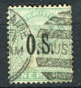 SOUTH AUSTRALIA; 1880s early classic QV OFFICIAL issue used 1d. value